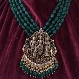 Temple RaamParivar Jewelry,Pure Silver Jewelry Indian ,Rama Sita Pendent ,Big pendent,Antique Jewelry,Indian Temple Jewelry-NIHIRA-SHABURIS