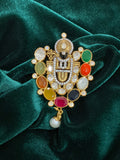 Lord balaji pendant Pure Silver Jewellery,Navaratan Balaji Pendent,Big Indian studs,Indian Bridal,Indian Wedding Jewelry-NIHIRA-SHABURIS