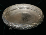 Pure Silver pooja thali,pure silver plate,Pure silver articles indian,indian pooja samagri,silver articles,pooja thali plate-NIHIRA