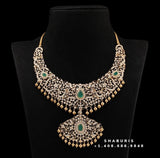 Diamond necklace,Pure silver polki choker Indian necklace ,maang tikka sabyasachi jewelry inspired Shaburis