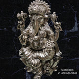 Pure Silver ganesha  idol,silver God Idol,Indian Pooja Articles,silver articles indian,pooja samagri,Antique silver article,