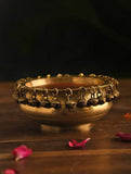 Brass urli  with Ankle Bells  Home Decor brass articles brass decor Gifts for her Indian house warming Gifts Home Ascents
