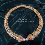 Detatchable diamond kante ,South Indian Jewellery,South Indian Jewelry,Kante Necklace,silver jewelry Designs - NIHIRA-SHABURIS