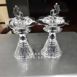Silver Deepam Indian Pooja Articles,Pure silver articles indian,indian pooja samagri,silver articles,diya lamps silver- - SHABURIS