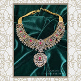 Diamond necklace,Pure silver polki choker Indian necklace ,maang tikka sabyasachi jewelry inspired Shaburis