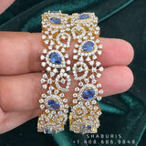 Diamond Bangles,South Indian Jewelry,silver indian Bangles,pure silver Swaroski Bangles,Indian Wedding Jewelry -NIHIRA-SHABURIS