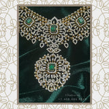 Diamond necklace,Pure silver polki choker Indian necklace ,maang tikka sabyasachi jewelry inspired Shaburis