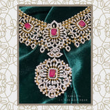 Diamond necklace,Pure silver polki choker Indian necklace ,maang tikka sabyasachi jewelry inspired Shaburis