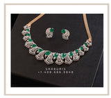 Diamond Choker Pure Silver jewelry Indian ,diamond Necklace,Indian Necklace,Indian Bridal,Indian Wedding Jewelry-NIHIRA-SHABURIS