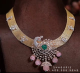 Diamond Choker Pure Silver jewelry Indian ,diamond Necklace,Indian Necklace,Indian Bridal,Indian Wedding Jewelry-NIHIRA-SHABURIS Active