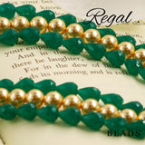 Multi layered beads south sea pearls emerald beads gem stones birth stones bead necklace precious gem stones precious beads & gems - SHABURI