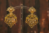 Cocktail Earrings,big jhumka,swarovski,south sea pearl earring,party wear earrings,designer jewelry,hand picked jewelry,celebrity jewelry