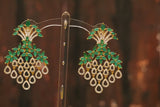 Cocktail Earrings,big jhumka,swarovski,south sea pearl earring,party wear earrings,designer jewelry,hand picked jewelry,celebrity jewelry