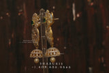 Diamond Jhumka ,diamond earrings,Pure silver Jhumkas Indian,Indian Earrings,Indian Wedding Jewelry -NIHIRA-SHABURIS