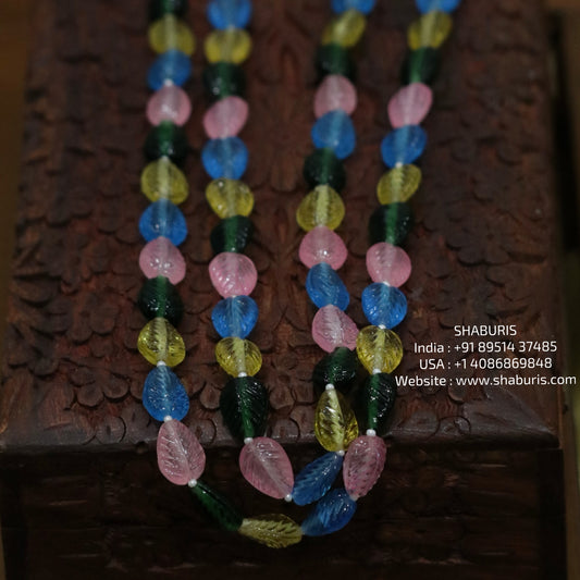 Multi Color faceted Bead Necklace SHABURIS