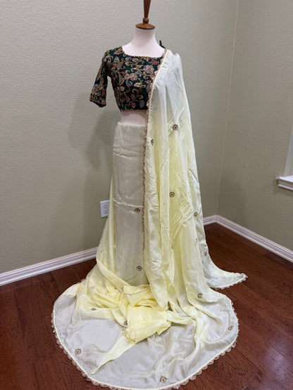 Cocktail saree with blouse