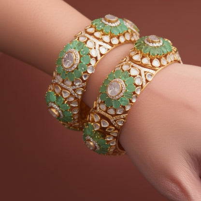 Polki bangles polki Jewelry,Pure Silver Jewellery Indian ,diamond bangles kundan jewelry,south indian bridal jewelry-SHABURIS