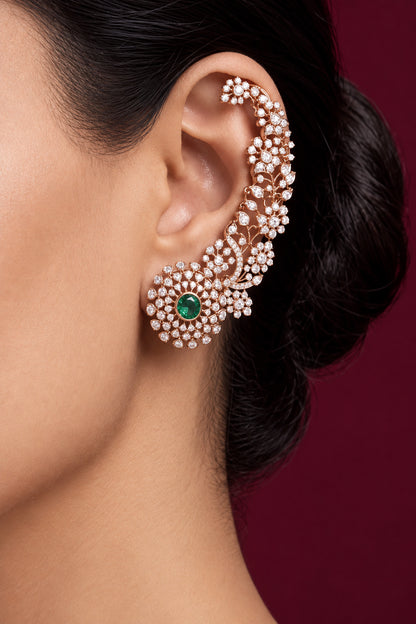 Earcuffs 925 silver jewelry 22k gold plated - SHABURIS