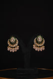 Polki Set diamond necklace 925 silver jewelry 22k gold plated - SHABURIS