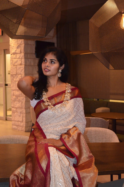 Bottumala ,kasumala,Pure Silver Jewellery Indian ,Lakshmi Necklace,Big Indian Necklace,Indian Bridal,Indian Wedding Jewelry-NIHIRA-SHABURIS