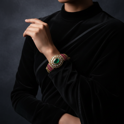 victorian Bangles - Diamond Bangles - 925 Silver Jewelry - 22ct Gold Plated - CZ Bangles - South indian diamond Bangles design