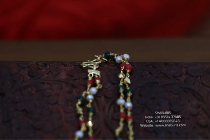 Coral multi color Bead Necklace SHABURIS