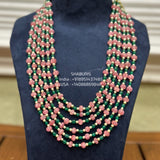 Multi Color beads beaded mala pure gems gold jewelry designs indian pure silver jewelry bead necklace statement jewelry SHABURIS