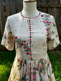 Party wear Indian dress Floral Indian dress Long gown Off white long gown - Indian Designer Dress Mehendi Dress Haldi Dress