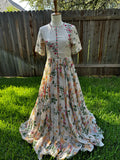 Party wear Indian dress Floral Indian dress Long gown Off white long gown - Indian Designer Dress Mehendi Dress Haldi Dress