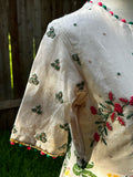 Party wear Indian dress Floral Indian dress Long gown Off white long gown - Indian Designer Dress Mehendi Dress Haldi Dress
