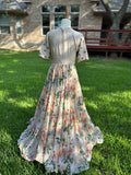 Party wear Indian dress Floral Indian dress Long gown Off white long gown - Indian Designer Dress Mehendi Dress Haldi Dress