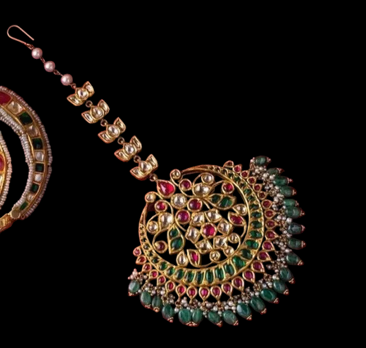 Nakshi Maang tikka,pure silver maang tikka,polki maang tikka,papati billa,kids tikka,kundan maang tikka 925 silver jewelry -SHABURIS