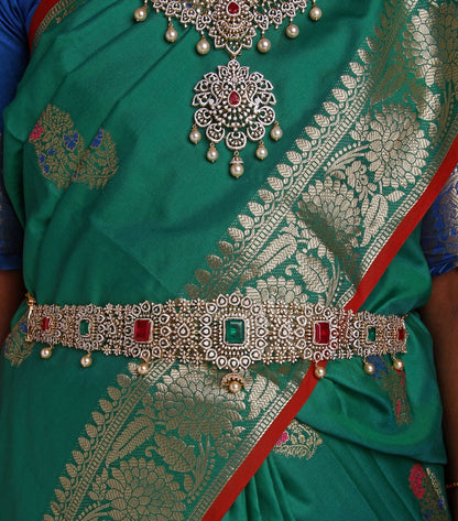 Diamond Vaddanam,South Indian Jewelry,Vaddanam,Kids Vaddanam,hip chain,diamond vaddanam,pure Silver indian jewelry  - SHABURIS