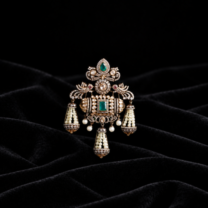 Victorain pendant  - 925 silver Jewelry , South Indian Jewelry,bridal choker,Indian Wedding Jewelry,pure Silver indian jewelry - SHABURIS