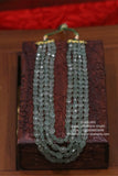Emerald beads beaded mala pure gems gold jewelry designs indian pure silver jewelry bead necklace statement jewelry SHABURIS
