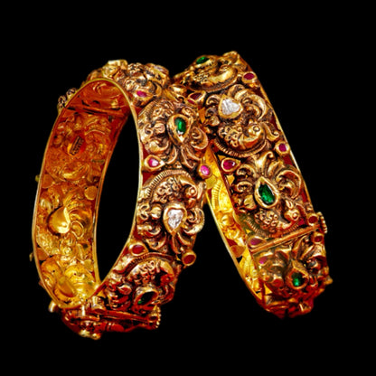 Nakshi Bangles Diamond bangles polki Jewelry,Pure Silver Jewellery Indian ,diamond bangles kundan jewelry,south indian bridal jewelry-SHABURIS
