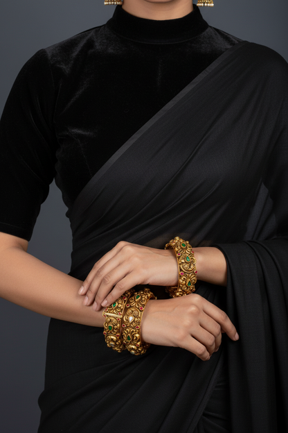 Nakshi Bangles Diamond bangles polki Jewelry,Pure Silver Jewellery Indian ,diamond bangles kundan jewelry,south indian bridal jewelry-SHABURIS