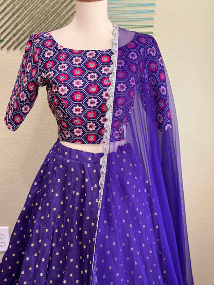 Designer Lehenga | Mehendi & Haldi Lehenga Choli | purple Lehenga Set | Pink Lehenga Set | Indian Wedding Guest Outfit | Pre Wedding Ceremony Dress