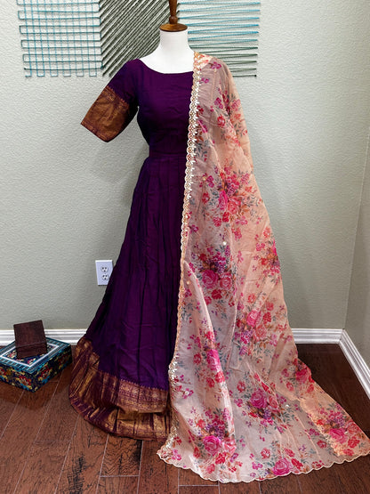 Narayanpet Lehenga | Mehendi & Haldi Lehenga Choli | purple Lehenga Set | Indian Wedding Guest Outfit | Pre Wedding Ceremony Dress