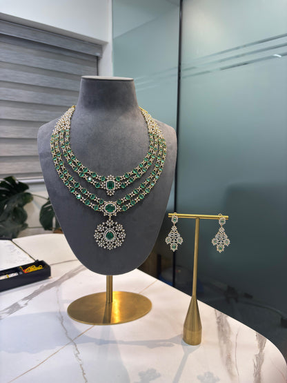 Diamond haram necklace polki necklace diamond Jewelry necklace Pearl necklace statement jewelry silver necklace 925 silver with 22k gold plated - SHABURIS