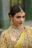 Bridal necklace silver necklace 925 silver with 22k gold plated - Ready Stock in Hyd Store - SHABURIS