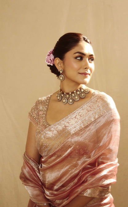 Mrunal thakur necklace Polki Necklace Diamond Necklace Bridal necklace 925 silver jewelry Silver Necklace Cocktail Necklace - SHABURIS