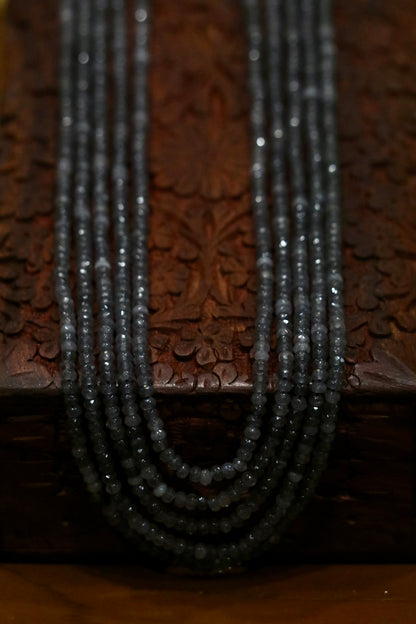 Natural grey rutile rondelle beads precious beads