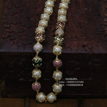 Multi Color Bead Necklace South Sea Pearls Beads necklace SHABURIS