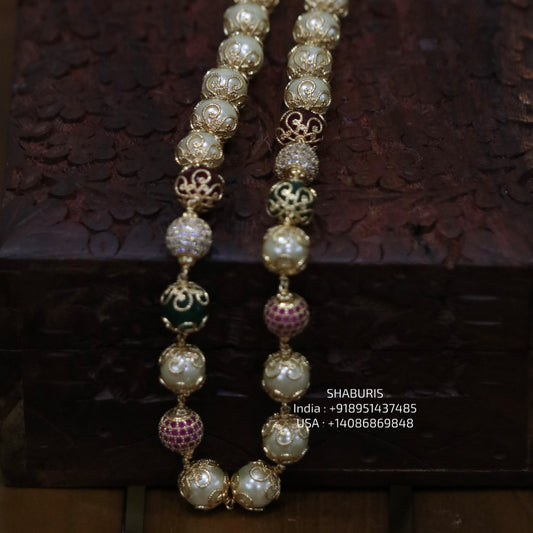 Multi Color Bead Necklace South Sea Pearls Beads necklace SHABURIS