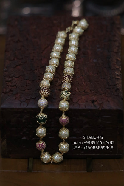 Multi Color Bead Necklace South Sea Pearls Beads necklace SHABURIS