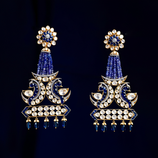 Polki Studs Polki Earrings Cocktail Earrings Diamond Studs Diamond Earrings Simple Studs Pearl Studs 925 Silver Earrings Silver Jewelry - SHABURIS