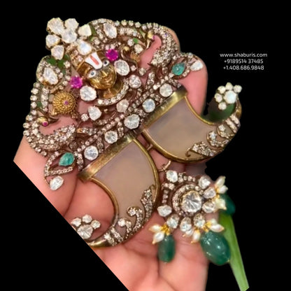Puligoru pendant tiger brooch wedding jewelry silver necklace 925 silver with 22k gold plated - SHABURIS