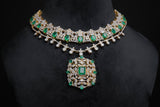 Diamond necklace Pure Silver jewelry Indian diamond Necklace silver jewelry - Ready Stock in Hyd Store -SHABURIS