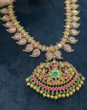 Mango mala Mango haram necklace polki necklace diamond Jewelry necklace Pearl necklace statement jewelry silver necklace 925 silver with 22k gold plated - SHABURIS